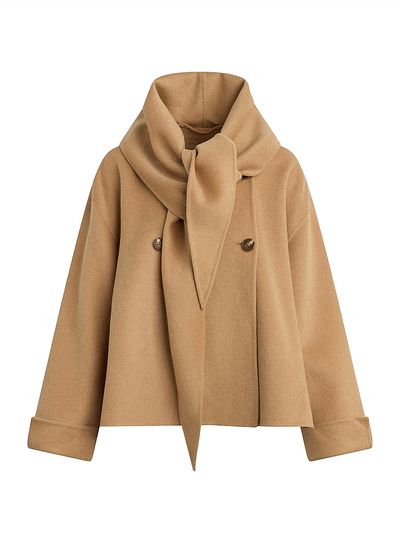 Favorite Daughter Women's The Jamie Scarf-Detail Double-Breasted Coat