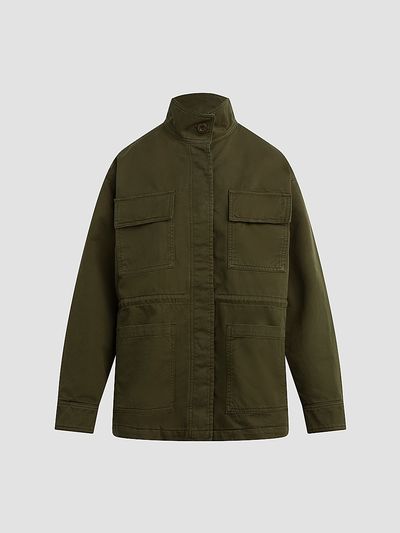 Favorite Daughter Women's The Major Cotton Funnel-Neck Jacket