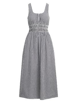 Favorite Daughter Women's The Swoon Gingham Cotton Sleeveless Midi-Dress