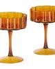 Fazeek Fazeek Orange Wave Coupe Glass Set - 2