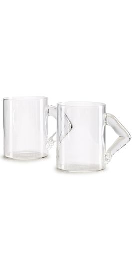 FAZEEK FAZEEK Silhouette Mugs - Set of 2 Clear One