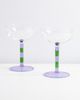 FAZEEK FAZEEK Striped Coupe Glasses Lilac/Green One - 2
