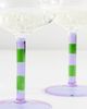 FAZEEK FAZEEK Striped Coupe Glasses Lilac/Green One - 4
