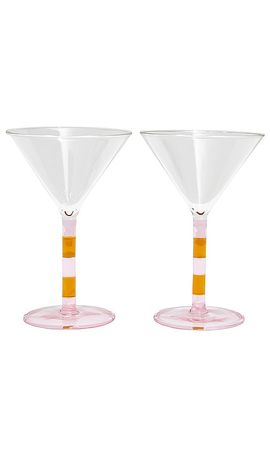 Fazeek Fazeek Striped Martini Glasses Set Of 2