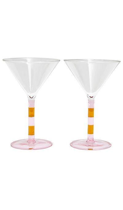 Fazeek Fazeek Striped Martini Glasses Set Of 2
