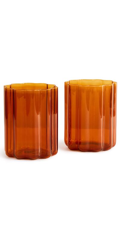FAZEEK FAZEEK Wave Glasses (Set of 2) Amber One
