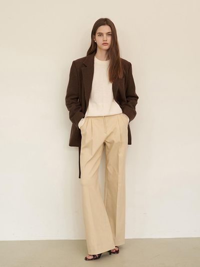 F.cocoromiz coco slightly wide pants