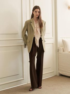 F.cocoromiz coco slightly wide pants Brown