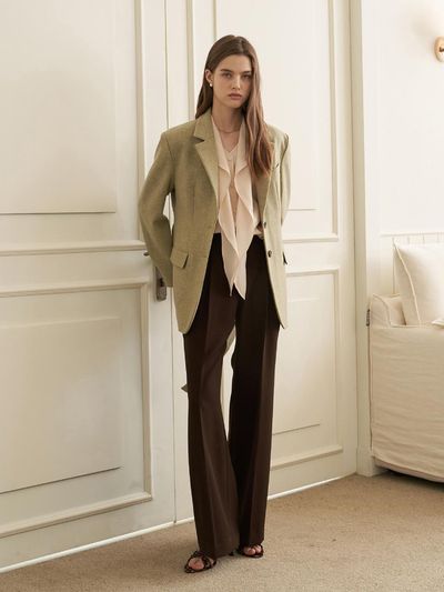 F.cocoromiz coco slightly wide pants Brown