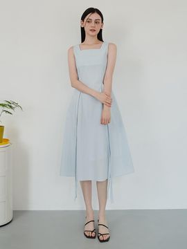 F.cocoromiz Double Ribbon Sleeveless Dress_Sky Blue