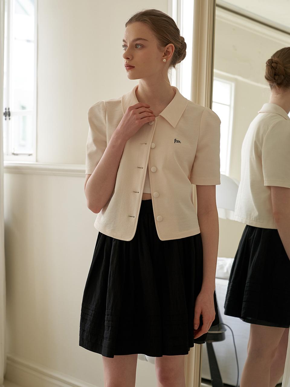F.cocoromiz FCM logo stan collar jacket CR