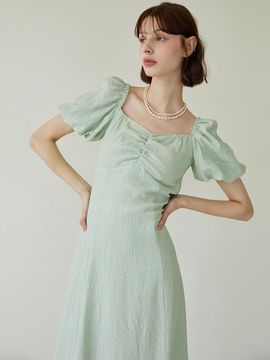 F.cocoromiz lovely puff sleeve dress
