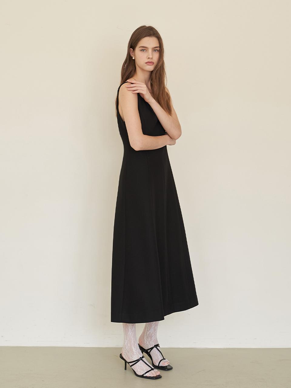 F.cocoromiz romantic karin sleeveless maxi dress Black