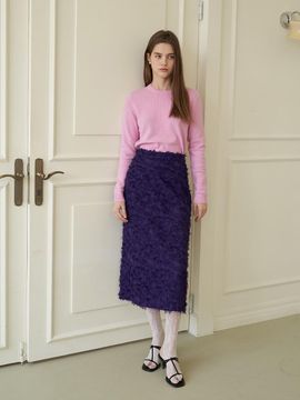 F.cocoromiz romantic tassel maxi skirt Violet
