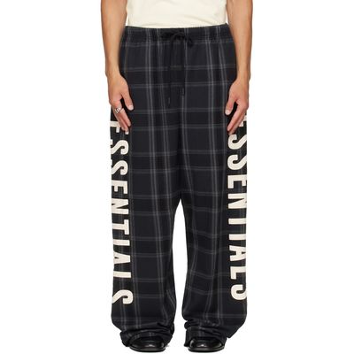 Fear of God ESSENTIALS Fear of God ESSENTIALS Black & Gray Flannel Lounge Pants