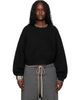 Fear of God ESSENTIALS Fear of God ESSENTIALS Black Holiday Heavy Waffle 90s Crewneck Sweater - 1