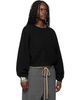 Fear of God ESSENTIALS Fear of God ESSENTIALS Black Holiday Heavy Waffle 90s Crewneck Sweater - 2