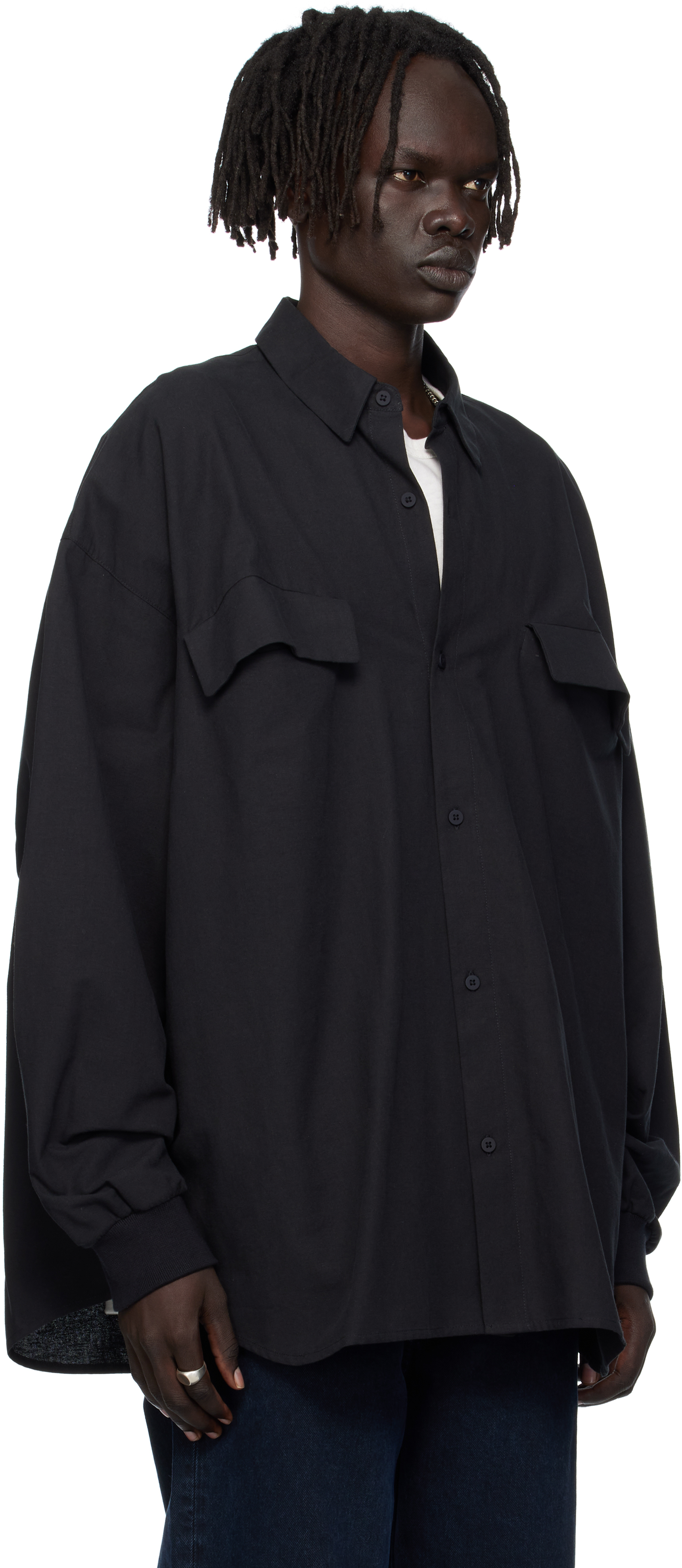 Fear of God ESSENTIALS - Black Oxford Shirt display picture 1
