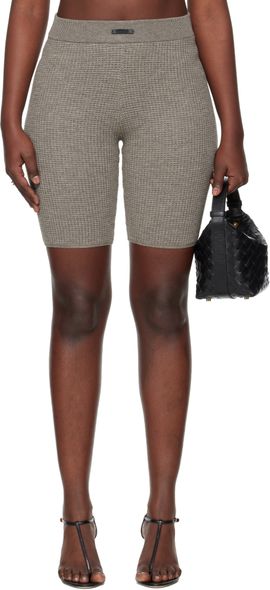 Fear of God ESSENTIALS Fear of God ESSENTIALS Brown Holiday Waffle Biker Shorts