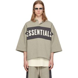 Fear of God ESSENTIALS Fear of God ESSENTIALS Gray Panelled Crop Polo