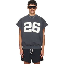 Fear of God ESSENTIALS Fear of God ESSENTIALS Gray Relaxed Fleece Cutoff Sweatshirt