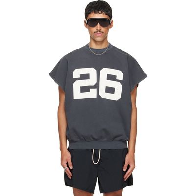 Fear of God ESSENTIALS Fear of God ESSENTIALS Gray Relaxed Fleece Cutoff Sweatshirt