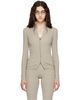 Fear of God ESSENTIALS Fear of God ESSENTIALS Gray Rib Knit Zip Up Sweater - 1