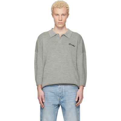 Fear of God ESSENTIALS Fear of God ESSENTIALS Gray Signature 3/4 Sleeve 90s Knit Polo