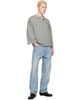 Fear of God ESSENTIALS Fear of God ESSENTIALS Gray Signature 3/4 Sleeve 90s Knit Polo - 4