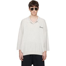 Fear of God ESSENTIALS Fear of God ESSENTIALS Gray Signature Three-Quarter Sleeve 90s Knit Polo