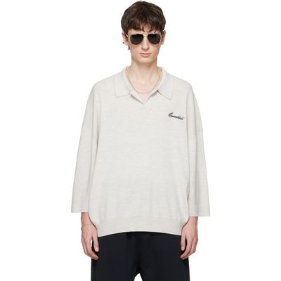 Fear of God ESSENTIALS Fear of God ESSENTIALS Gray Signature Three-Quarter Sleeve 90s Knit Polo
