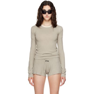 Fear of God ESSENTIALS Fear of God ESSENTIALS Gray Slim Longsleeve T-shirt
