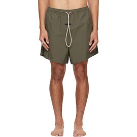 Fear of God ESSENTIALS Fear of God ESSENTIALS Khaki Logo Patch Swim Shorts