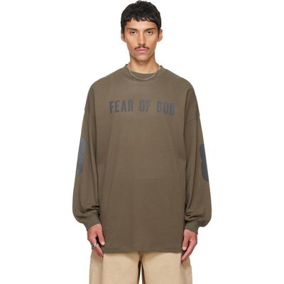 Fear of God ESSENTIALS Fear of God ESSENTIALS Khaki Merch Long Sleeve T-shirt