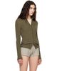 Fear of God ESSENTIALS Fear of God ESSENTIALS Khaki Rib Knit Zip Up Sweater - 2