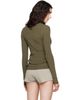 Fear of God ESSENTIALS Fear of God ESSENTIALS Khaki Rib Knit Zip Up Sweater - 3
