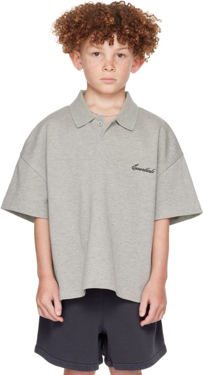 Fear of God ESSENTIALS Fear of God ESSENTIALS Kids Gray Signature Classic Short Sleeve Polo