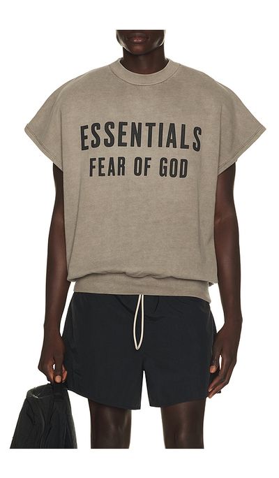 Fear of God ESSENTIALS Fear of God ESSENTIALS Relaxed Fleece Cutoff Sweatshirt