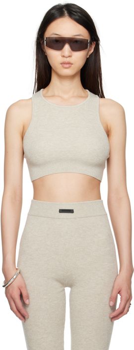 Fear of God ESSENTIALS Fear of God ESSENTIALS Taupe Soft Rib Sport Tank Top