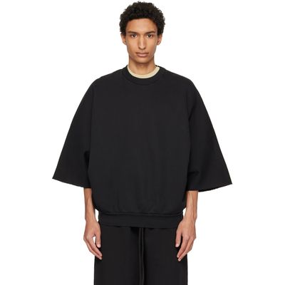 Fear of God Fear of God Black Cut Sleeve Sweatshirt