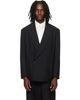 Fear of God Fear of God Black Double-Breasted Shawl Collar Blazer - 1