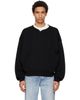 Fear of God Fear of God Black Merino Milano Knit Henley - 1