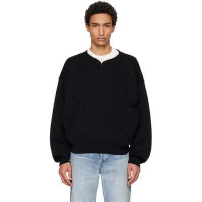 Fear of God Fear of God Black Merino Milano Knit Henley