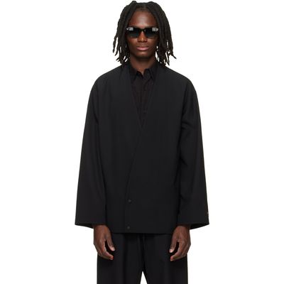 Fear of God Fear of God Black Relaxed Cropped Lapelless Blazer