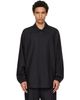 Fear of God Fear of God Black Striped Wool Elastic Cuff Shirt - 1