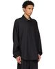 Fear of God Fear of God Black Striped Wool Elastic Cuff Shirt - 2