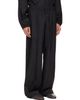 Fear of God Fear of God Black Striped Wool Wide Leg Drawstring Trousers - 2