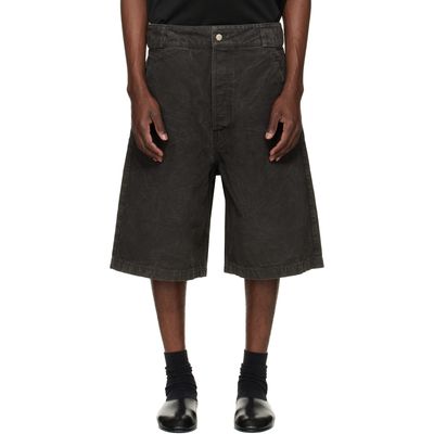 Fear of God Fear of God Black Washed Canvas Utility Shorts
