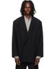 Fear of God Fear of God Black Wool Ripstop Relaxed Long Blazer - 1