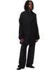 Fear of God Fear of God Black Wool Ripstop Wide Leg Drawstring Trousers - 4